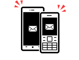 携帯でもスマホでもSMSを受信！